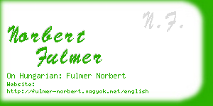 norbert fulmer business card
